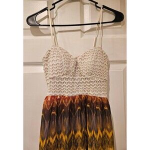 Dress Size Medium Body Central Open Back Long Multicolor Top Knit Dress